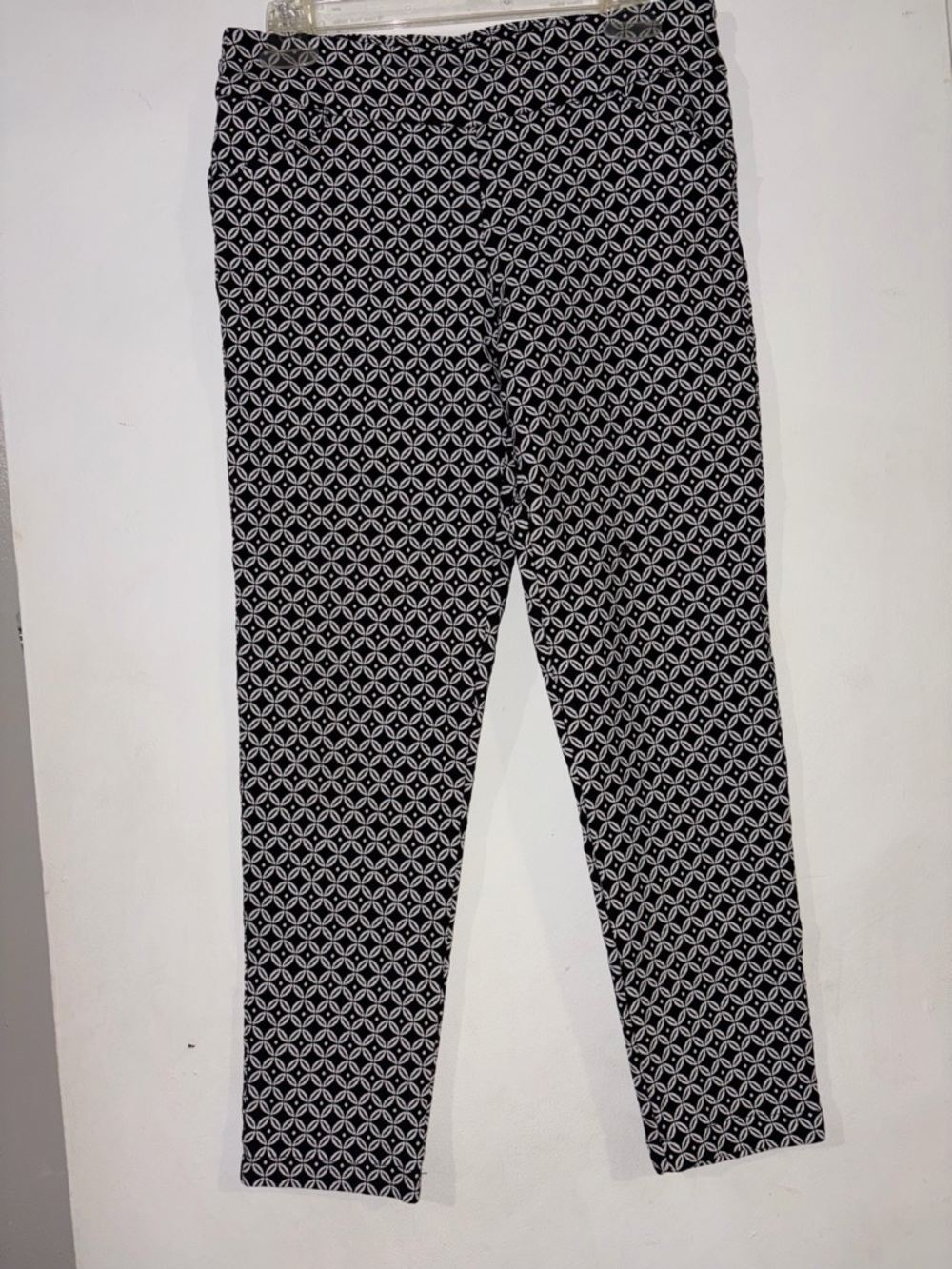Versona Black and White Patterned Trousers